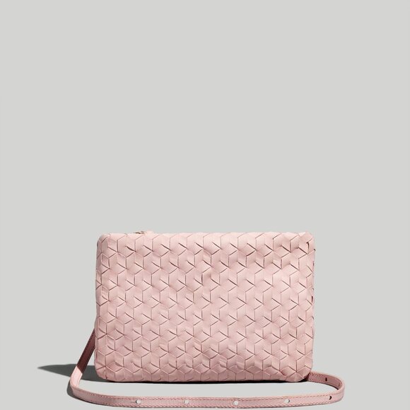 Madewell The Puff Crossbody Bag Woven Leather Edition Subtle Blossom - Picture 1 of 8